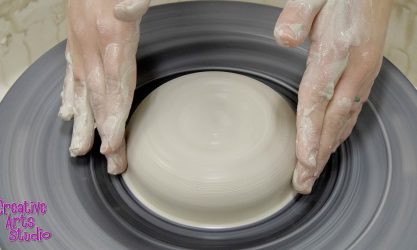 Centered piece of clay