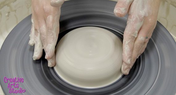 Centered piece of clay